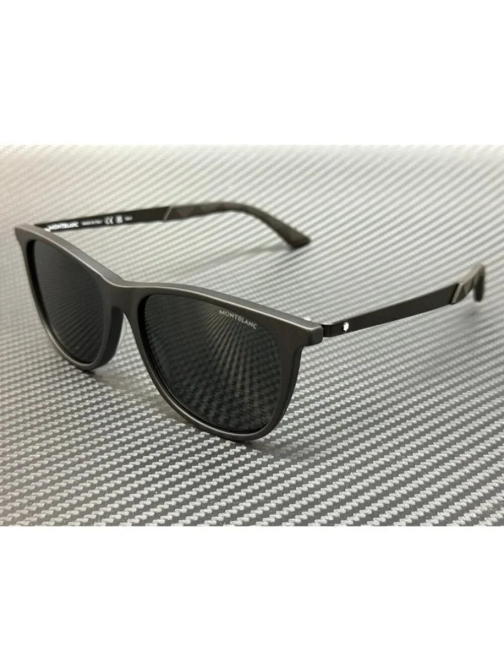 New Montblanc Men Matte Black Sunglasses 56-17-150